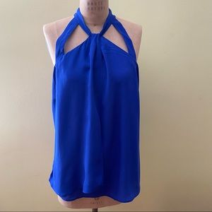 Anthropologie Maeve Sapphire Blue Halter Top Size Large